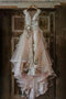 Ball Gown Sheer Neck Sleeveless Tulle Long Wedding Dress With Flowers Prom Dresses OW0144