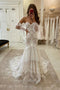 Fashion Mermaid Ivory Tulle Long Sleeves Sweetheart Layers Wedding Dress With Appliques Lace OW0151