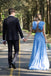 Fuchsia A line V Neck Ruffles Chiffon Prom Dresses, Long Dance Dresses OM0413