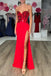 Unique Mermaid Royal Blue Mirror-Cut Sequins Strapless Sleeveless Prom Dresses OM0388