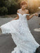 A-Line Off-the-Shoulder Boho Wedding Dress with Appliques PDL58