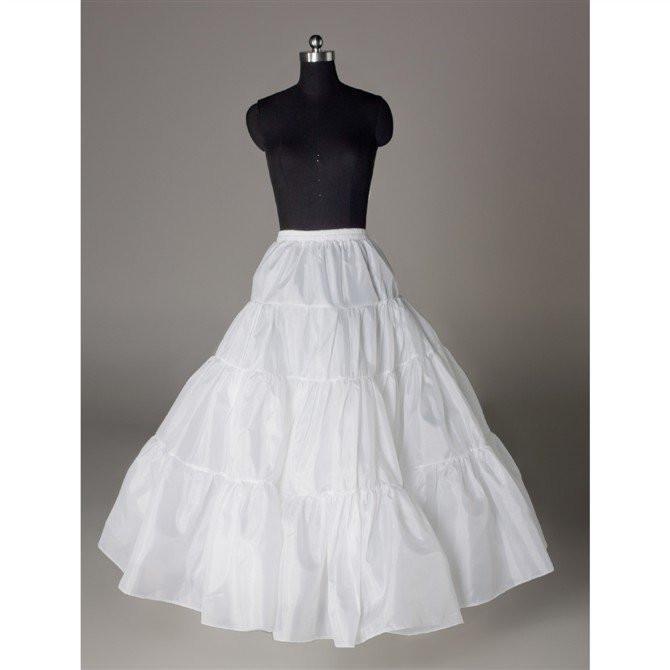 Fashion A Line Wedding Petticoat Accessories White Floor Length PDP16
