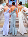 Appliqued Straps Mermaid Bridesmaid Dress with Bow PDN4