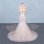 Charming Mermaid Tulle Wedding Dress, Chapel Train Long Bridal Gown PDQ14