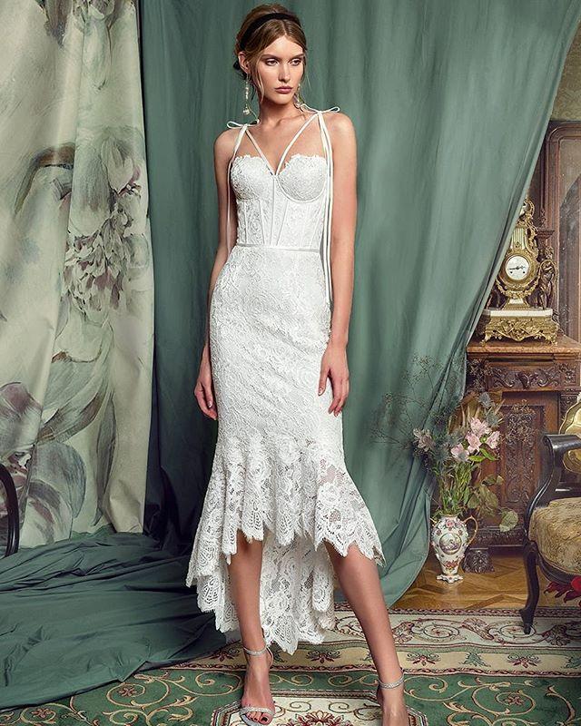 Elegant Lace White Sheath Prom Dress, Lace Simple Wedding Dress PDP70