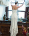 Elegant Lace White Sheath Prom Dress, Lace Simple Wedding Dress PDP70