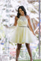 Yellow Tulle Lace Short Prom Dress Beading A Line Homecoming Dress PDP41