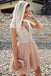 A Line V Neck Tulle Short Prom Dress, Cap Sleeves Cheap Homecoming Dress PDP54