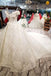 Romantic Off the Shoulder Lace Up Ball Gown Wedding Dresses PDE68