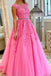 Unique A Line Appliques Cap Sleeves Round Neck Beading Light Plum Graduation Dress TD94