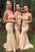 Mermaid Sweetheart Sweep Train Cheap Long Bridesmaid Dress PDR27