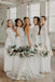 A-Line Open Back Long Sleeves Chiffon Long Bridesmaid Dress with Lace PDS39