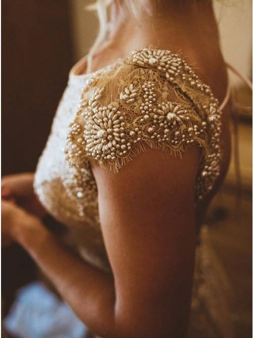 Sheath Round Neck Backless Rose Gold Sequin Long Bridesmaid Dress PDR29