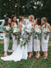 Elegant Sheath Ivory Knee Length Lace Halter  Bridesmaid Dresses , Wedding Party Dress BD25