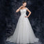 A Line Off the Shoulder Appliques Tulle Long Wedding Dress, Bridal Dresses PDQ26