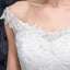 A Line Off the Shoulder Appliques Tulle Long Wedding Dress, Bridal Dresses PDQ26