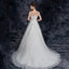 A Line Off the Shoulder Appliques Tulle Long Wedding Dress, Bridal Dresses PDQ26