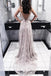 Charming A-Line Spaghetti Straps Backless Long Prom Dress with Appliques PDH38