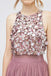Jewel Neck Tea Length Dusty Rose A Line Homecoming Dress PDO24