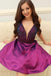 A-line V-neck Beading Bodice Short Prom Homecoming Dress PPD43