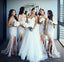 Mermaid bridesmaid dresses sweetheart lace bridesmaid dress with split gb393