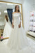 Chic Off the Shoulder Long Sleeves Ivory Wedding Dresses Lace Appliques Bridal Dresses WD21
