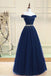 Burgundy A Line Off the Shoulder Beads Long Prom Dress PDI52