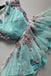 Green Tulle Lace Appliques Short Cute Homecoming Dress PDP48