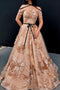 A-line Off The Shoulder Lace Appliques Unique Long Prom Dresses PDF26