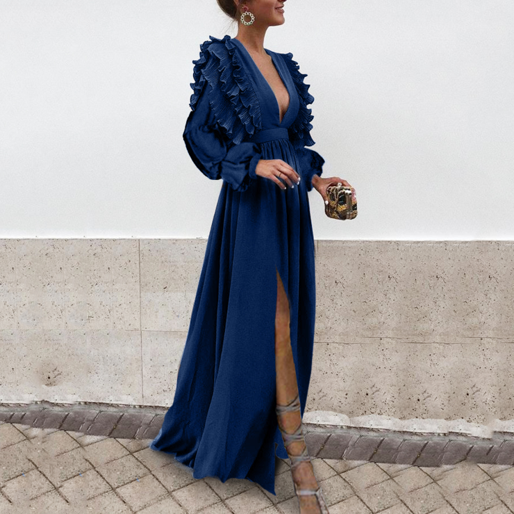 Boho Colorful V Neck A Line Cheap Bridesmaid Dress, Long Modest Dresses PDH12