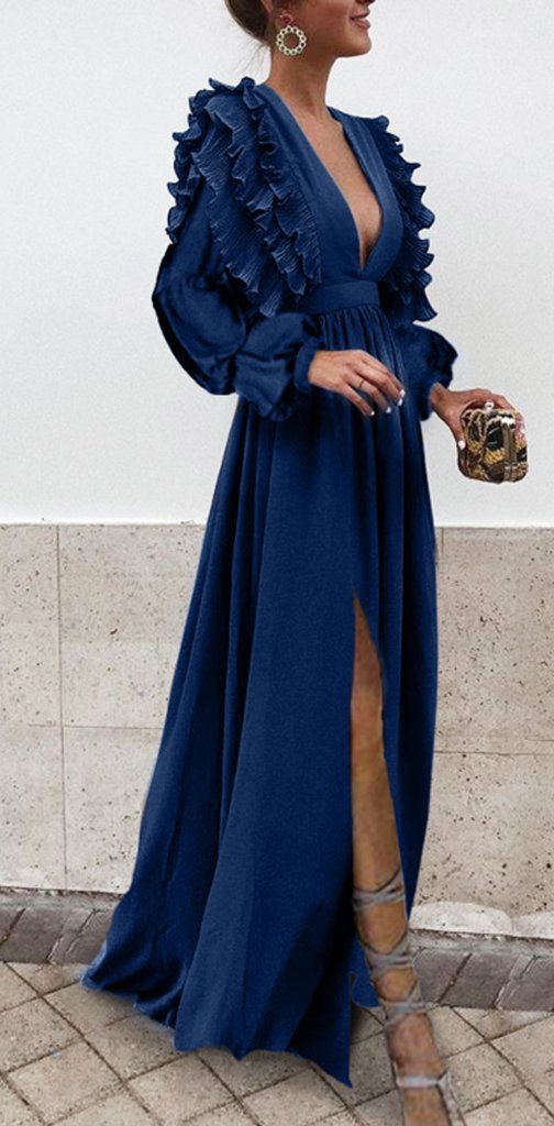 Boho Colorful V Neck A Line Cheap Bridesmaid Dress, Long Modest Dresses PDH12