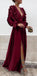 Boho Colorful V Neck A Line Cheap Bridesmaid Dress, Long Modest Dresses PDH12