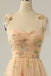Fairy A Line Sweetheart Embroidery Tulle Spaghetti Straps Floor Length Prom Dress OM0365