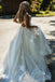 Elegant A Line Floral Appliques Beach Wedding Dresses Backless Tulle Boho Wedding Gowns SK01