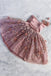 Cute A Line Strapless Floral Appliques Sweet 16 Dress, Tulle Mini Homecoming Dress OMH0234