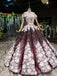 Princess Sparkly Off the Shoulder Long Prom Dress, Ball Gown Quinceanera Dresses PDS26