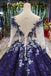 Ball Gown Long Sleeves Sequins Ombre Prom Dress, Pretty Quinceanera Dress PDQ45