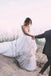Ball Gown Lace V Neck Layered Tulle Backless Wedding Dresses with Lace Appliques OW0078