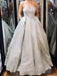 Sparkly A-line Sweetheart Silver Sequins Long Prom Dress with Pockets, Evening Dresses TD151