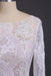 Elegant Lace Bridal Dress, Long Sleeves Backless Beach Wedding Dresses PDN91