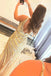 Sparkly Mermaid Golden V Neck Sequins Long Prom Dress With Slit, Formal Dress OM0377