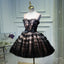 Black A Line Tulle Sweetheart Homecoming Dresses, Short  Prom Dress PDN52