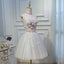 A Line Sweetheart Tulle Short Homecoming Dress With Flowers PDN45