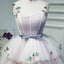 Pink A Line Appliques Homecoming Dresses, Short Prom Dress PDN58