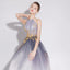 A Line Halter Tulle Long Prom Dresses With Appliques PDL28
