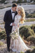 Vintage Long Sleeve Mermaid Lace Applique Wedding Dresses PDN93