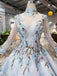 Stunning Light Blue Ball Gown Wedding Dresses, Quinceanera Dresses PDJ98