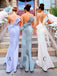Appliqued Straps Mermaid Bridesmaid Dress with Bow PDN4