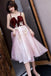 A Line Pink Sweetheart Tulle Short Prom Dresses with Appliques, Homecoming Dresses OMH0100