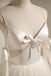 A Line Tulle Ivory Spaghetti Straps V Neck Tulle Short Prom Dress, Homecoming Dresses OMH0126
